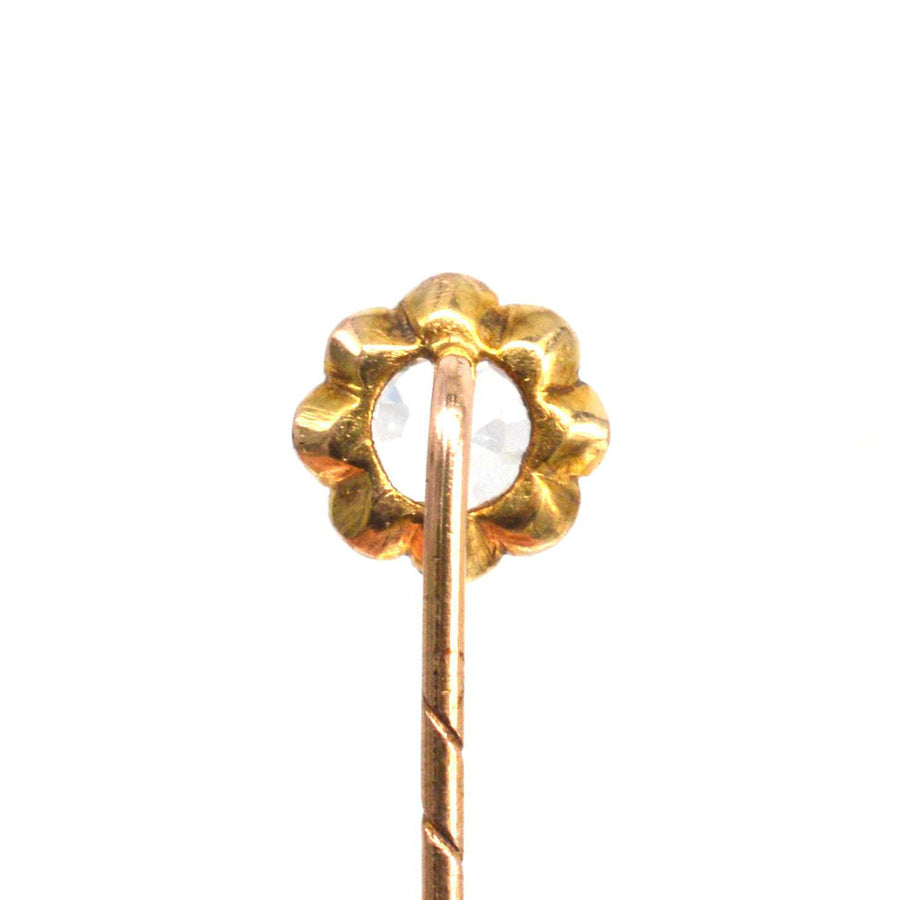 Victorian 9ct Gold Paste Tie Pin