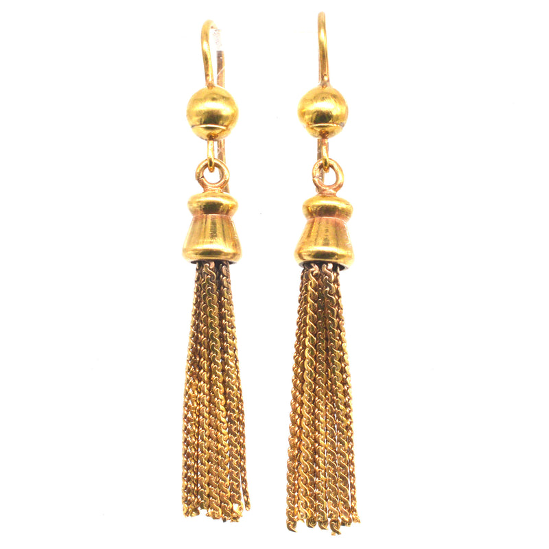Vintage 9ct Gold Tassel Drop Earrings