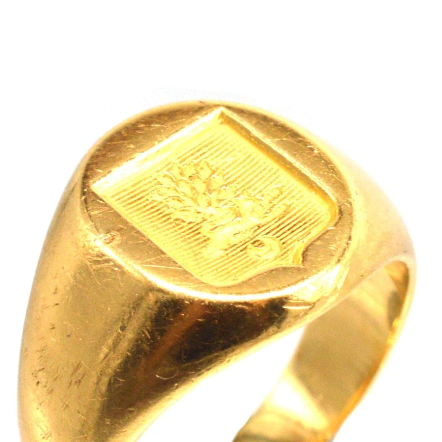 Antique French 18ct Gold Signet Ring | Parkin and Gerrish | Antique & Vintage Jewellery