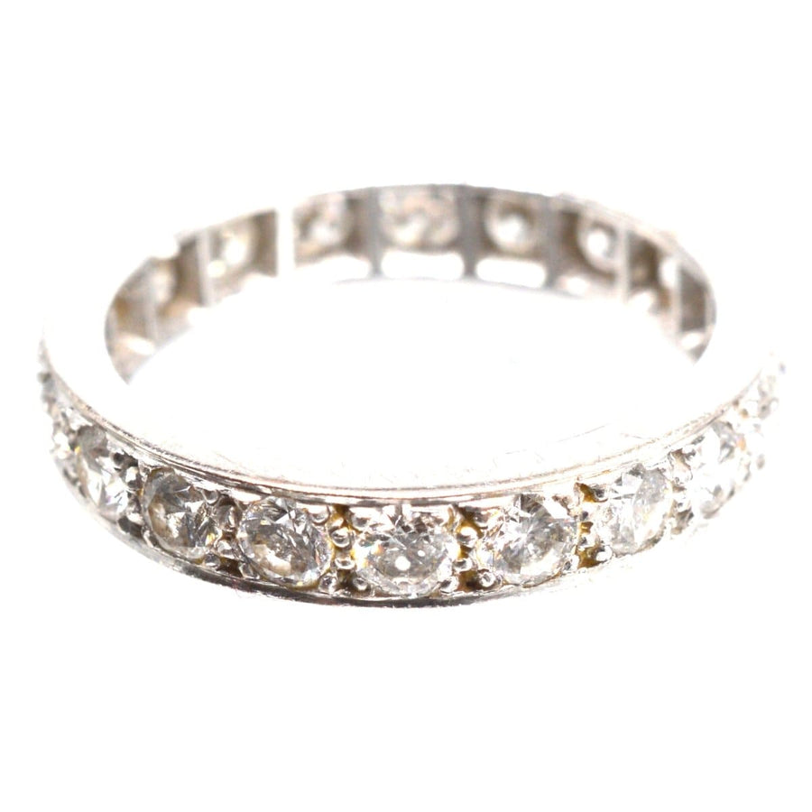 Art Deco 18ct White Gold Diamond Eternity Ring | Parkin and Gerrish | Antique & Vintage Jewellery