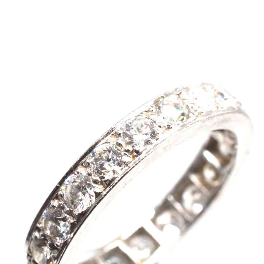 Art Deco 18ct White Gold Diamond Eternity Ring | Parkin and Gerrish | Antique & Vintage Jewellery