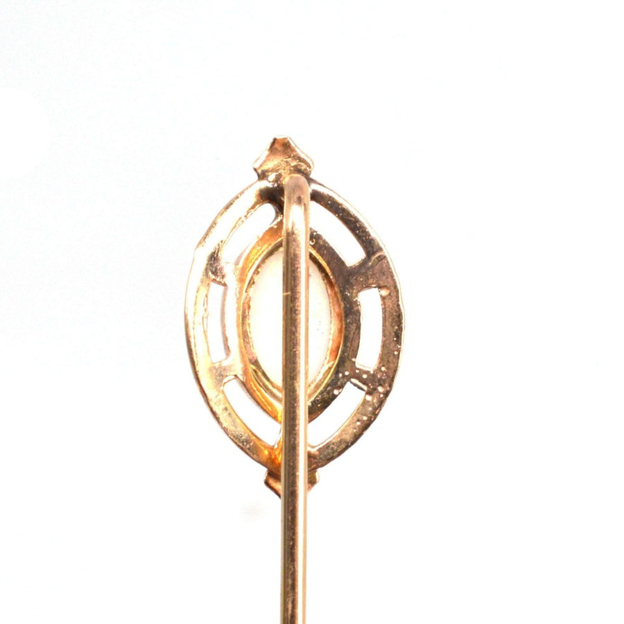 Art Nouveau 10k Gold Opal Tie Pin | Parkin and Gerrish | Antique & Vintage Jewellery