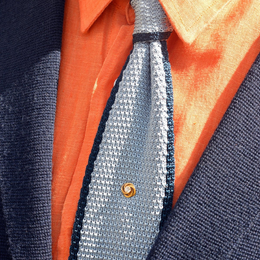 Early 20th Century 14ct Gold Knot and Diamond Tie Pin | Parkin and Gerrish (UK)