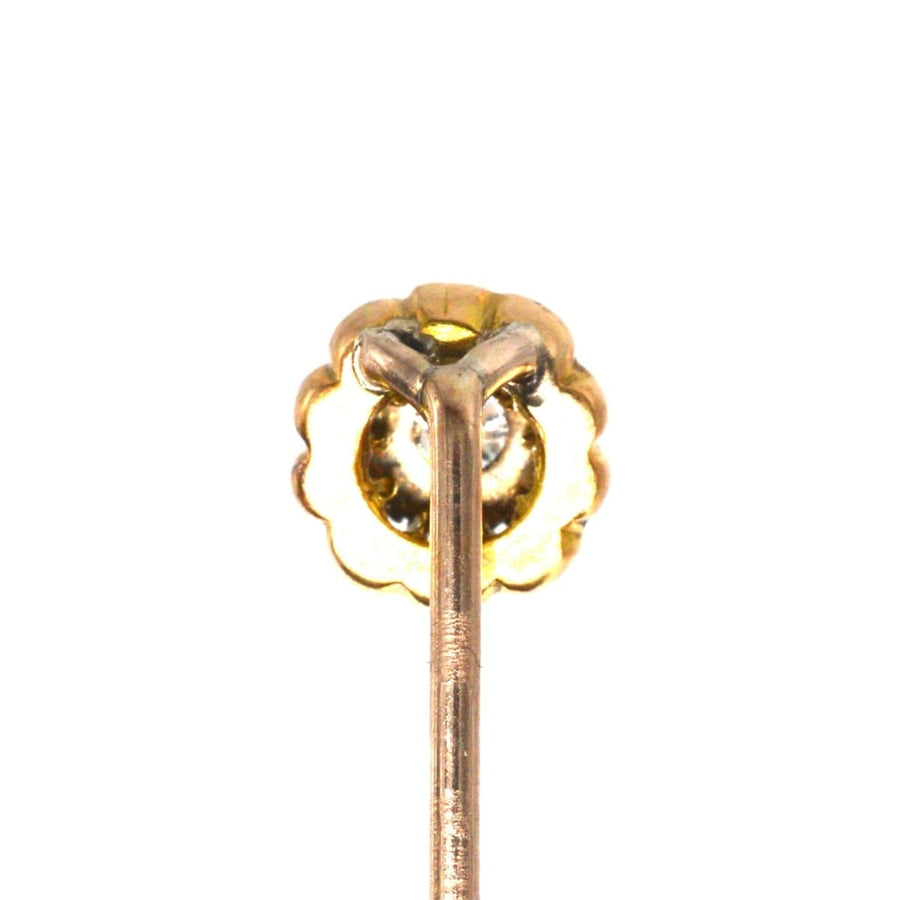 Edwardian 15ct Gold and Platinum Diamond Tie Pin | Parkin and Gerrish | Antique & Vintage Jewellery