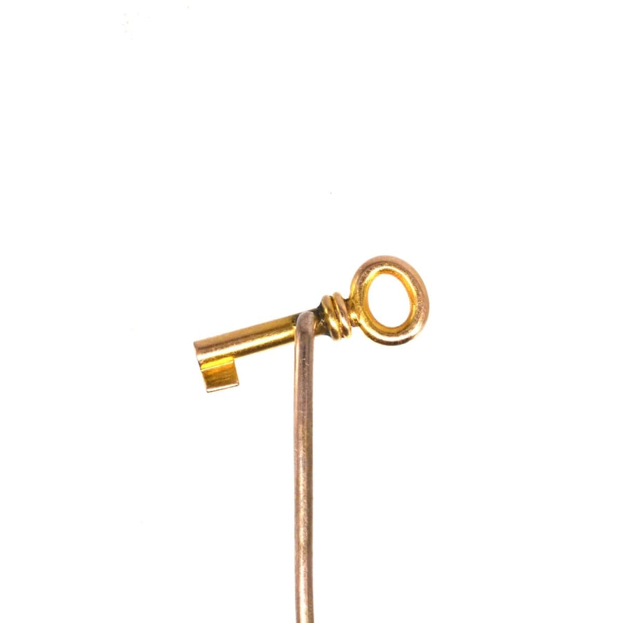 Edwardian 15ct Gold Key Tie Pin | Parkin and Gerrish | Antique & Vintage Jewellery