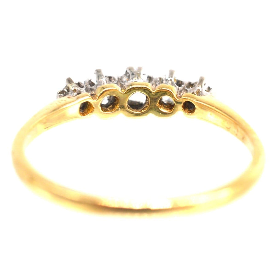 Edwardian 18ct Gold and Platinum, Five Stone Diamond Ring | Parkin and Gerrish | Antique & Vintage Jewellery