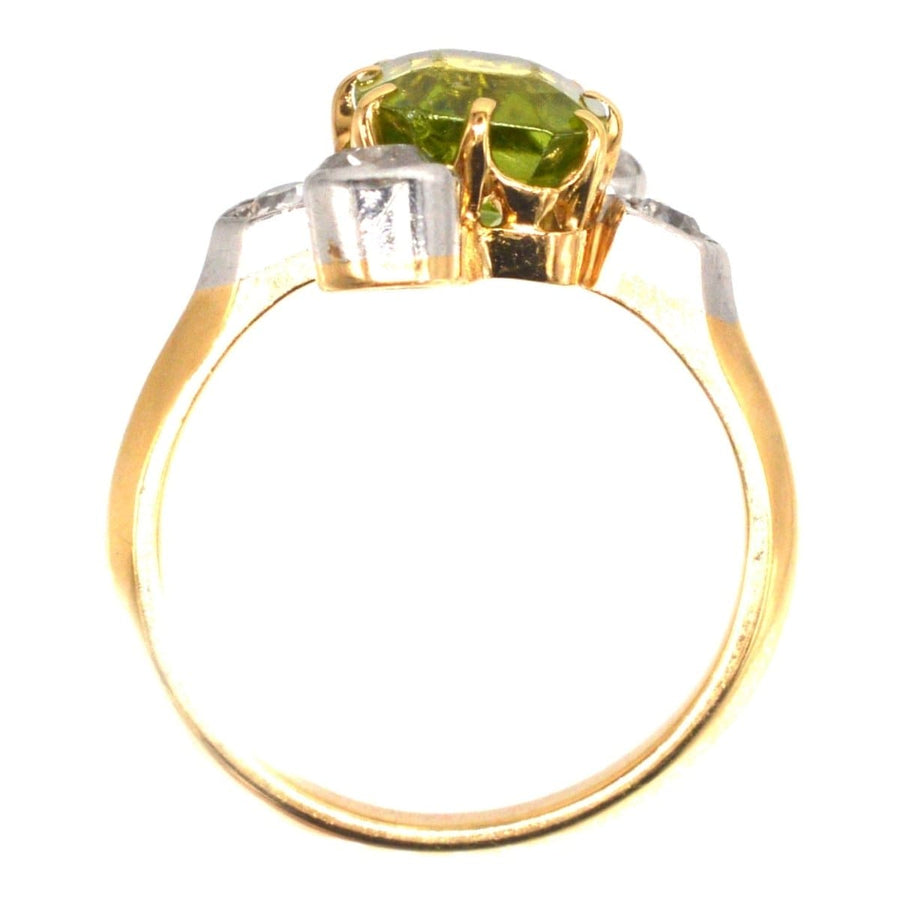 French Belle Epoque Peridot and Diamond Ring | Parkin and Gerrish | Antique & Vintage Jewellery