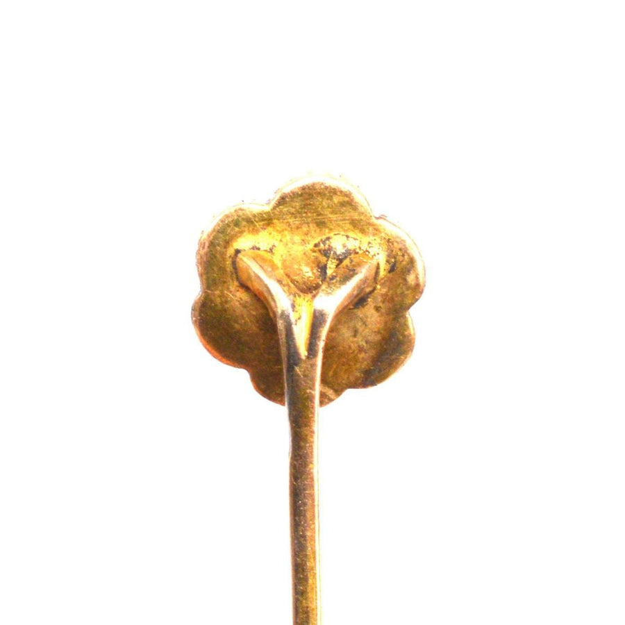 Regency 15ct Gold Pearl and Garnet Cluster Tie Pin | Parkin and Gerrish | Antique & Vintage Jewellery