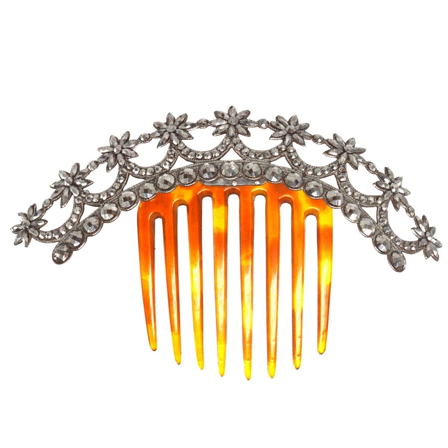 Regency Cut Steel Tiara with Stars and Tortoiseshell Comb | Parkin and Gerrish | Antique & Vintage Jewellery