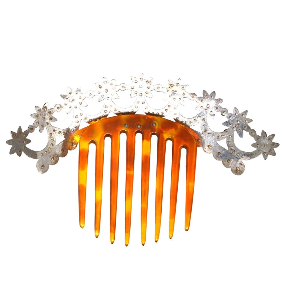 Regency Cut Steel Tiara with Stars and Tortoiseshell Comb | Parkin and Gerrish | Antique & Vintage Jewellery