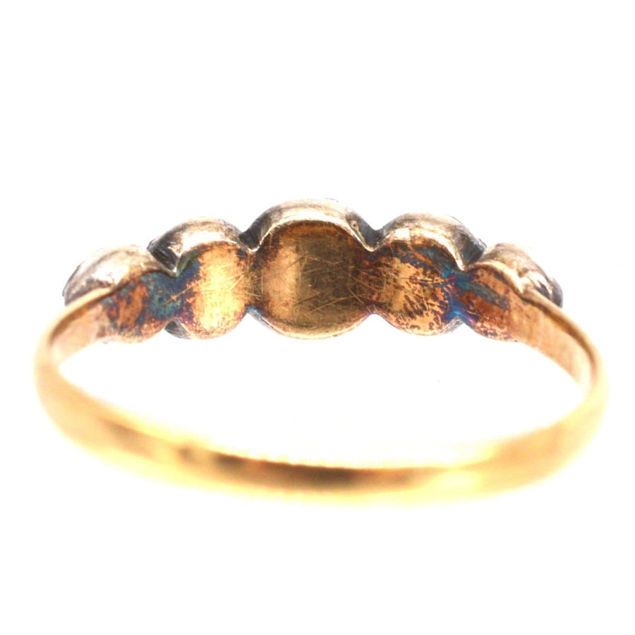 Regency Silver and Gold Five Stone Rose Diamond Ring | Parkin and Gerrish | Antique & Vintage Jewellery