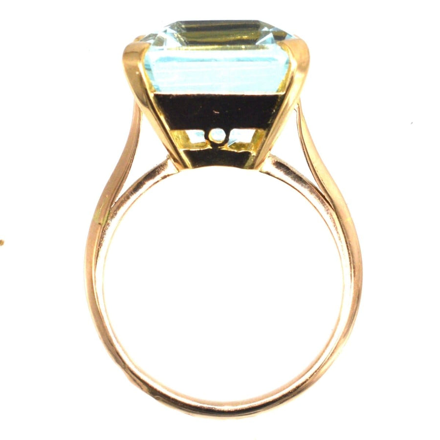 Retro 18ct Gold Aquamarine Ring | Parkin and Gerrish | Antique & Vintage Jewellery