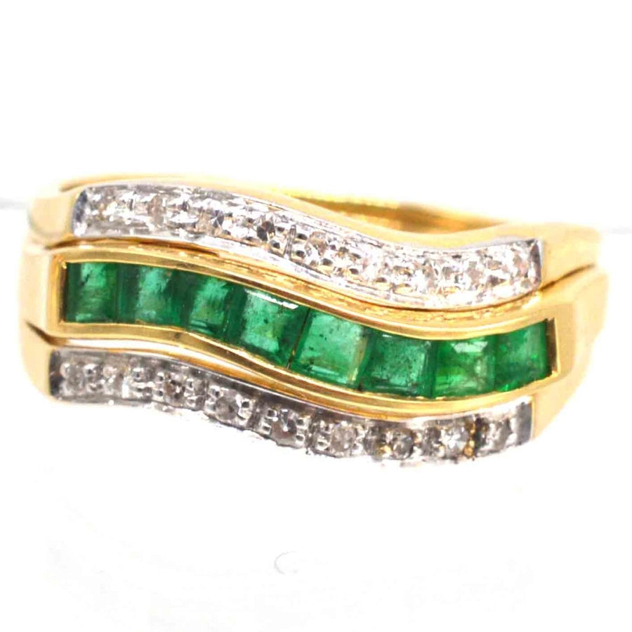 Retro 18ct Gold Tutti Frutti Interchangeable Diamond, Sapphire, Ruby & Emerald Ring | Parkin and Gerrish (UK)
