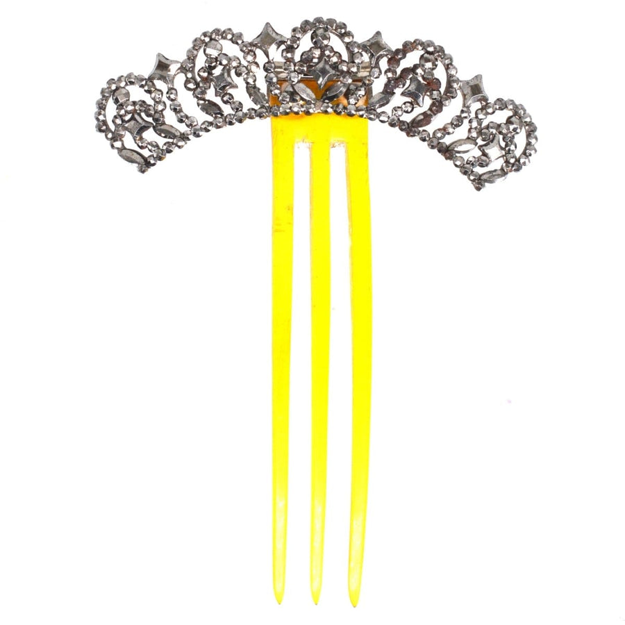 Small 19th Century Cut Steel Hair Tiara Comb | Parkin and Gerrish | Antique & Vintage Jewellery