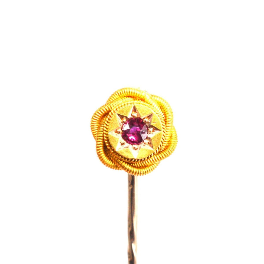 Victorian 15ct Gold Ruby Tie Pin