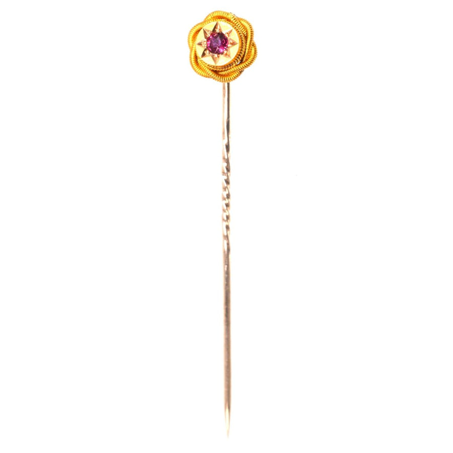 Victorian 15ct Gold Ruby Tie Pin