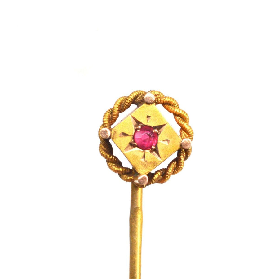 Victorian 15ct Gold Ruby Tie Pin