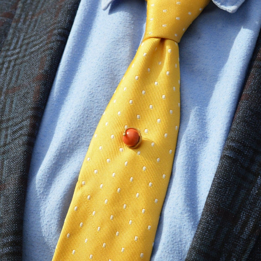 Victorian 15ct Gold Snake Coral Tie Pin