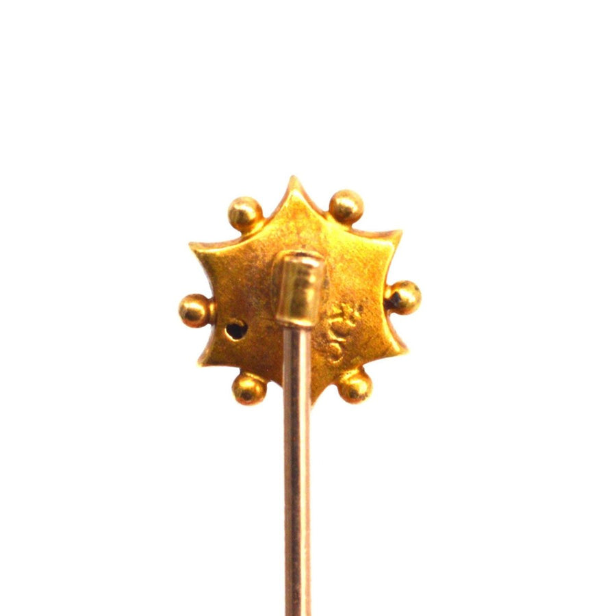 Victorian 15ct Gold Star Tie Pin with Ruby