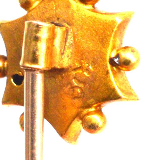 Victorian 15ct Gold Star Tie Pin with Ruby