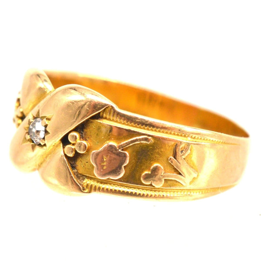 Victorian 18ct Gold and Diamond Kiss Ring | Parkin and Gerrish | Antique & Vintage Jewellery