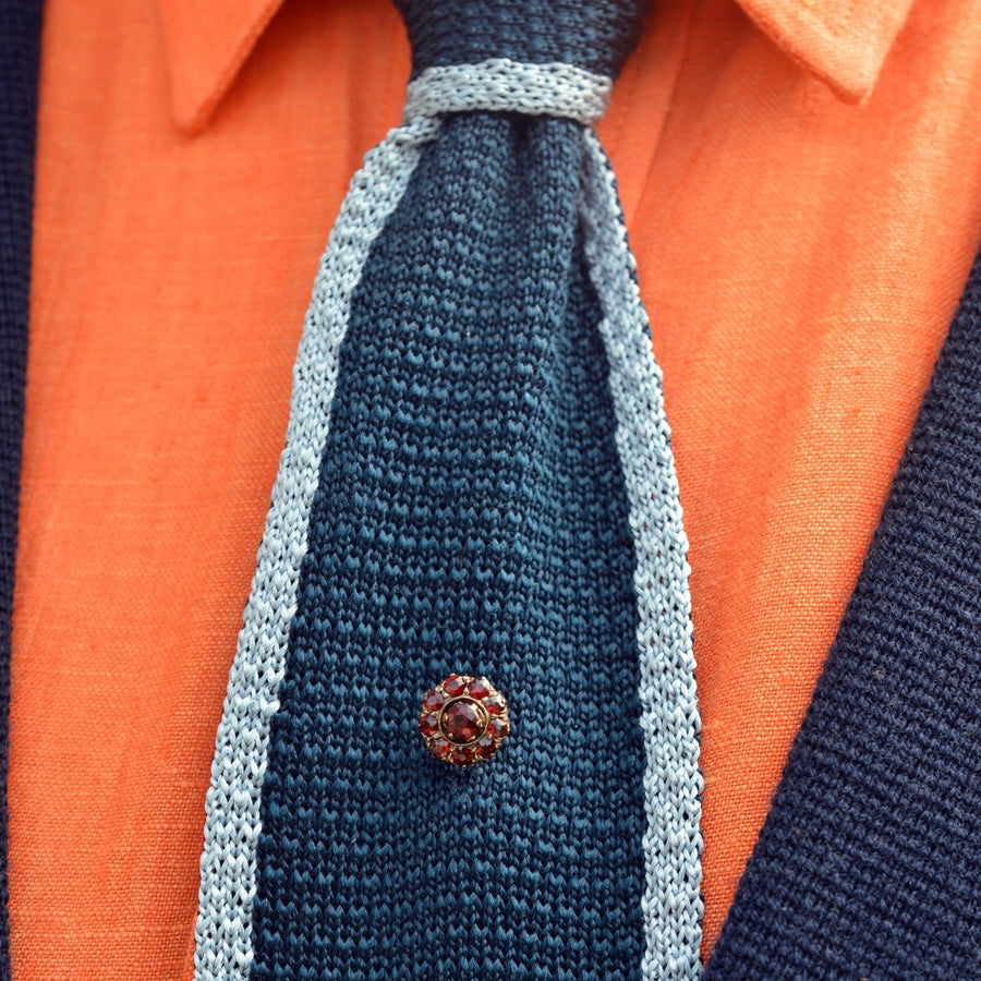 Victorian 18ct Gold Garnet Cluster Tie Pin | Parkin and Gerrish | Antique & Vintage Jewellery