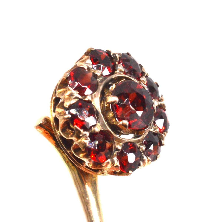 Victorian 18ct Gold Garnet Cluster Tie Pin | Parkin and Gerrish | Antique & Vintage Jewellery