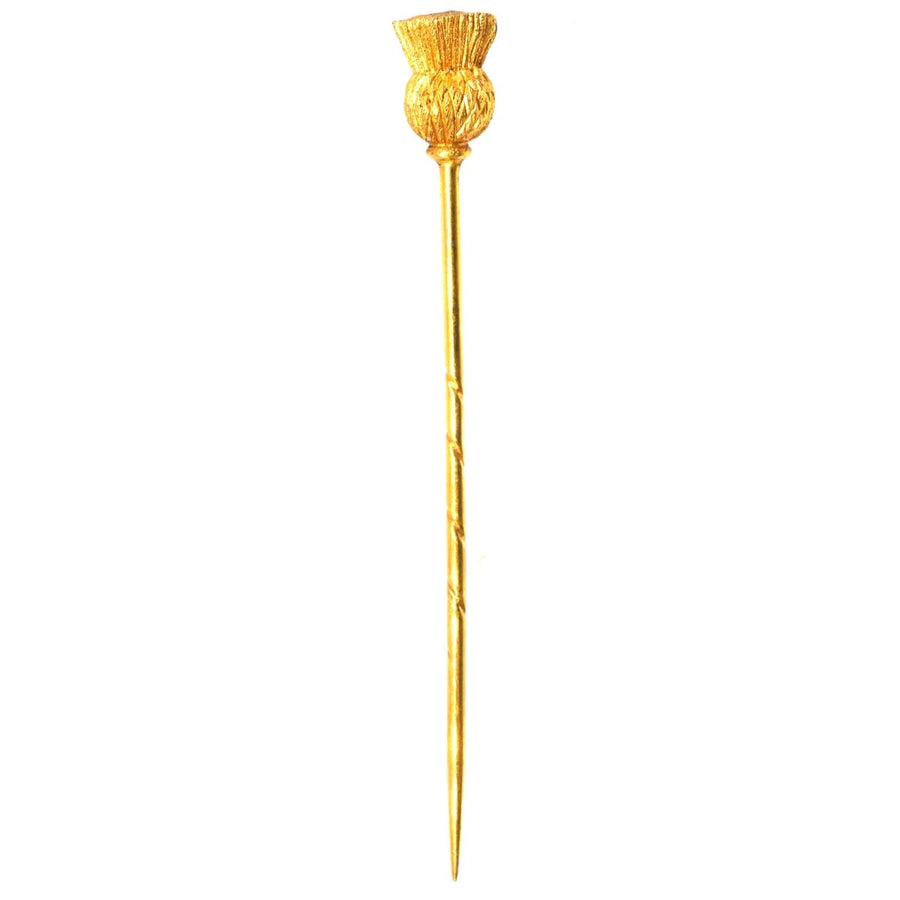 Victorian 18ct Gold Scottish Thistle Tie Pin