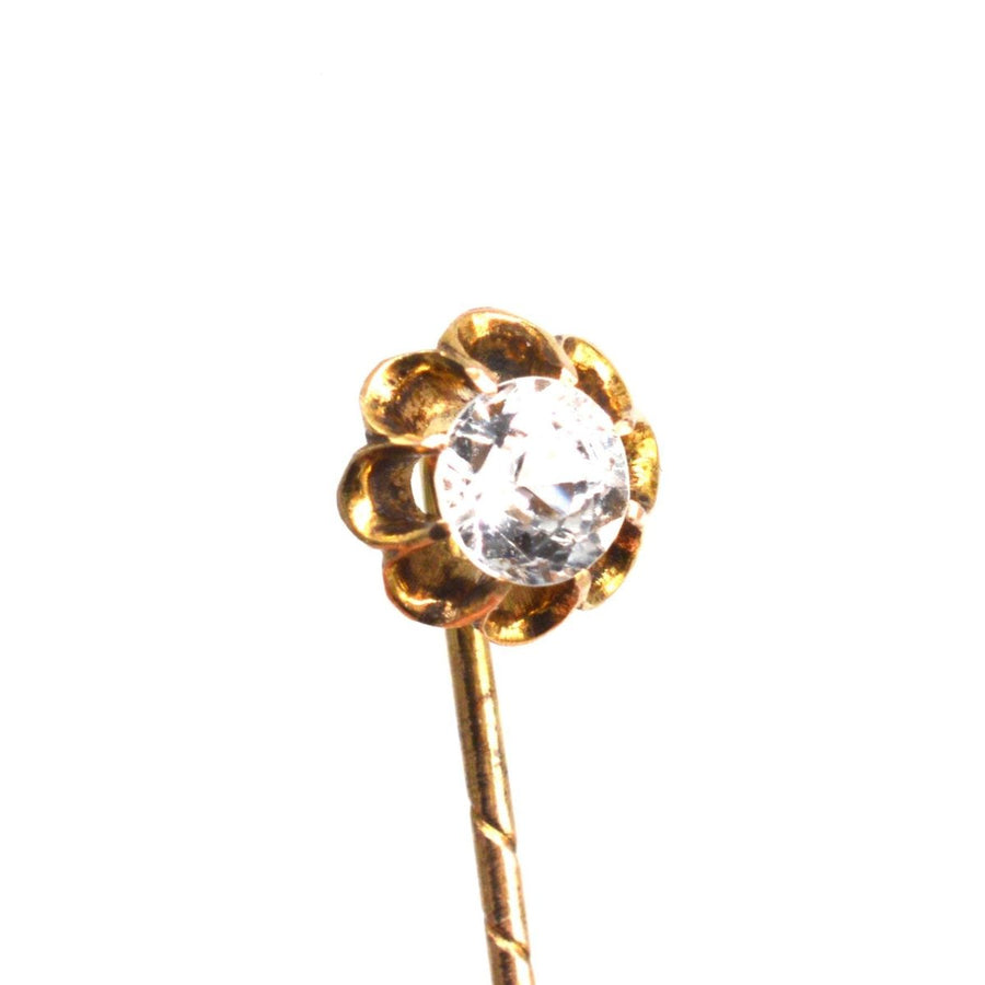 Victorian 9ct Gold Paste Tie Pin | Parkin and Gerrish | Antique & Vintage Jewellery
