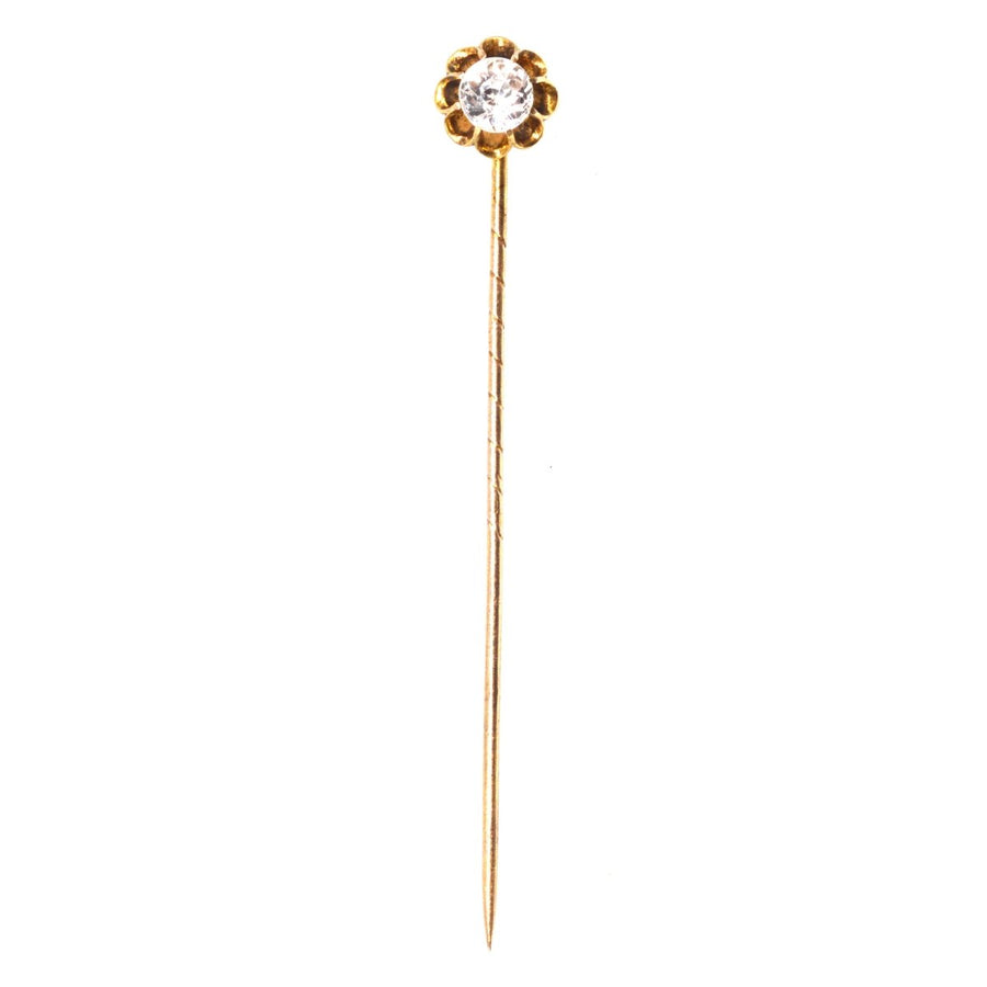 Victorian 9ct Gold Paste Tie Pin | Parkin and Gerrish | Antique & Vintage Jewellery