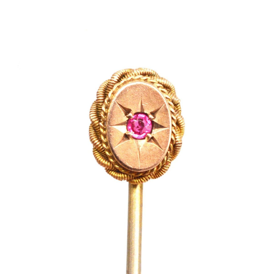 Victorian 9ct Gold Ruby Tie Pin