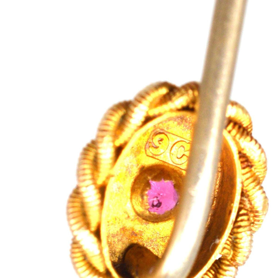 Victorian 9ct Gold Ruby Tie Pin