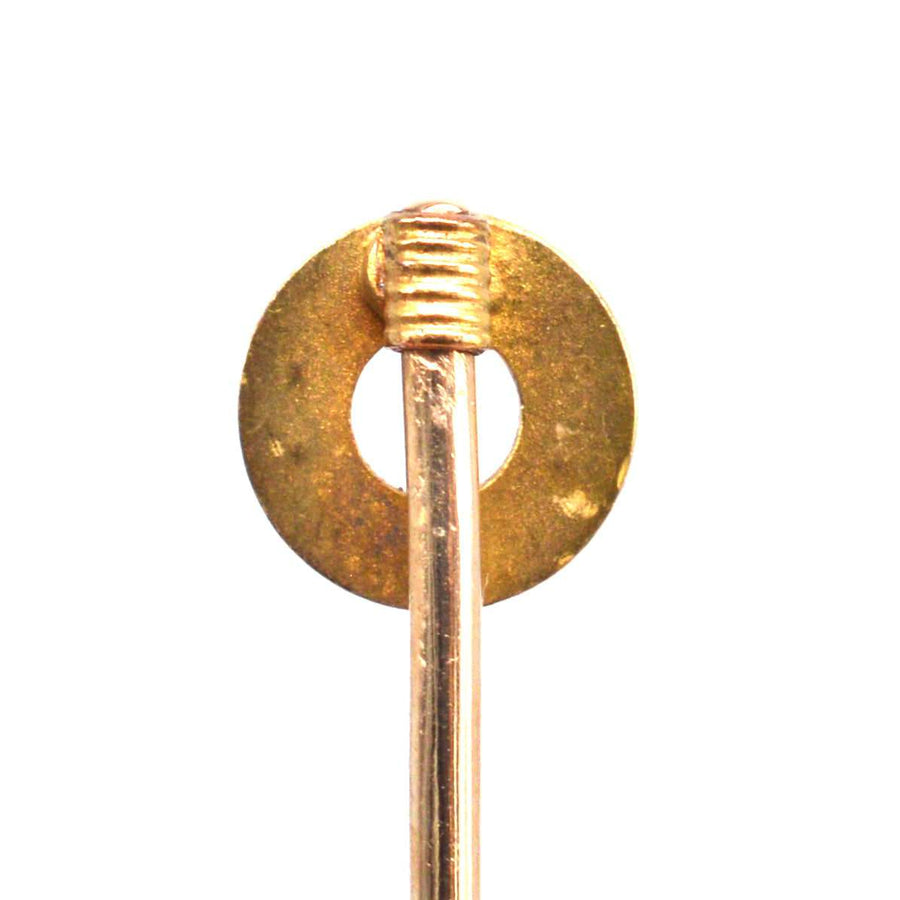 Victorian Small 18ct Gold Seed Pearl ‘Finishing Post’ Tie Pin | Parkin and Gerrish (UK)