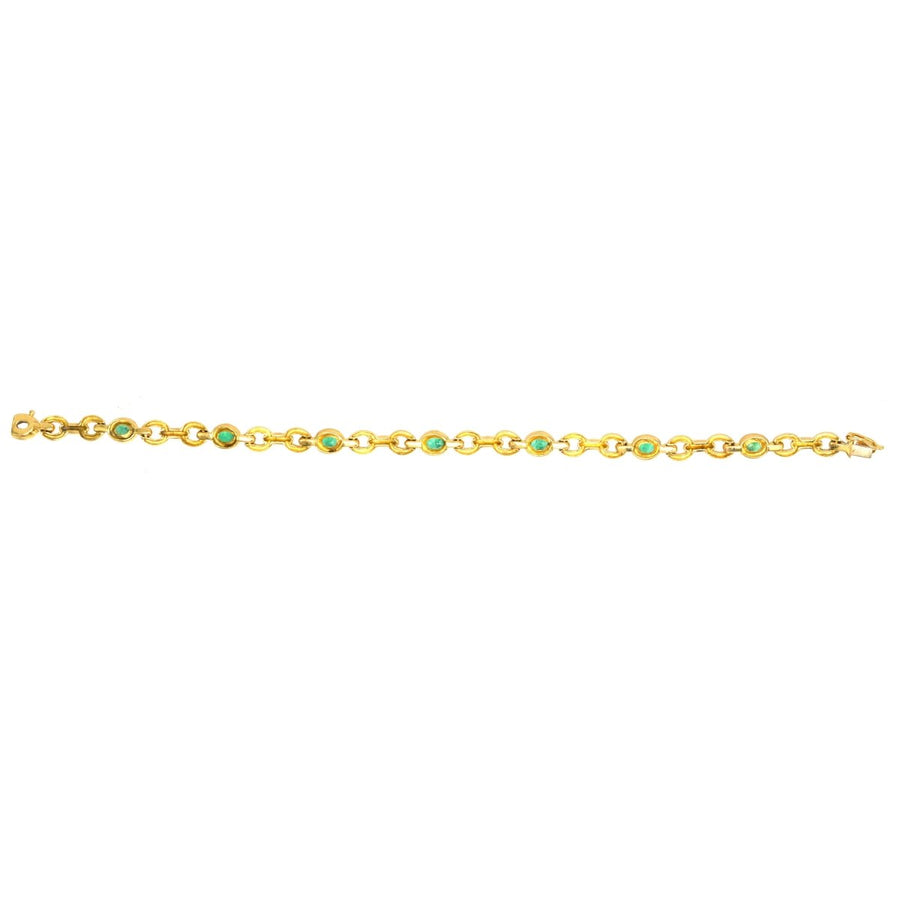 Vintage 18ct Gold and Emerald Bracelet | Parkin and Gerrish (UK)
