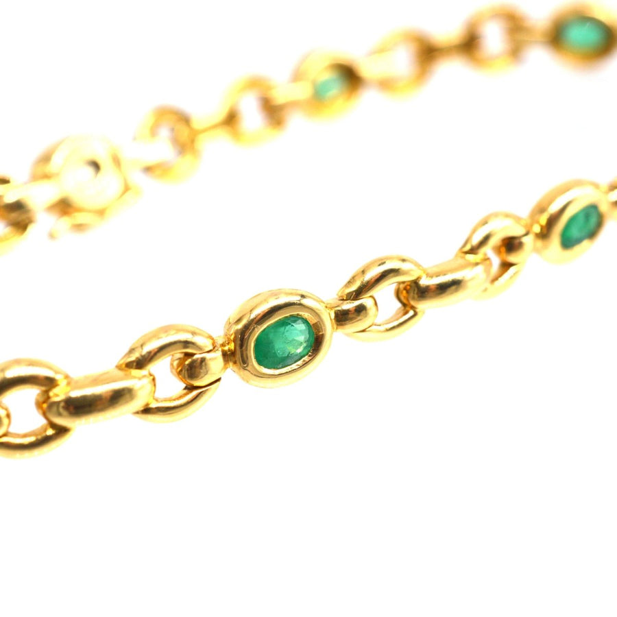 Vintage 18ct Gold and Emerald Bracelet | Parkin and Gerrish (UK)