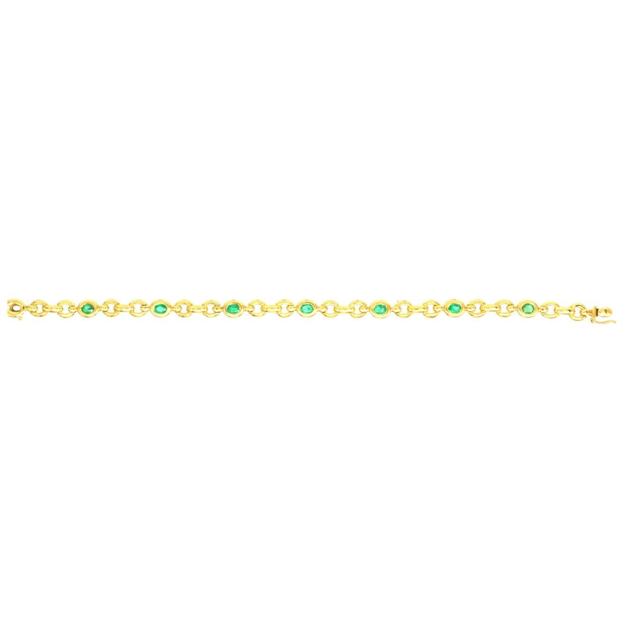 Vintage 18ct Gold and Emerald Bracelet | Parkin and Gerrish (UK)