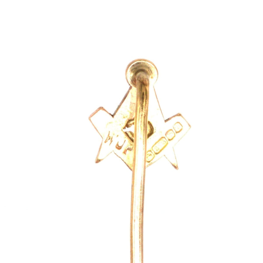 Vintage 9ct Gold Masonic Tie Pin | Parkin and Gerrish | Antique & Vintage Jewellery