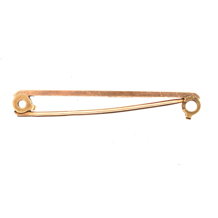 1950s 9ct gold bar brooch by Payton, Pepper & Sons Ltd, classic design made in Birmingham in 1953.