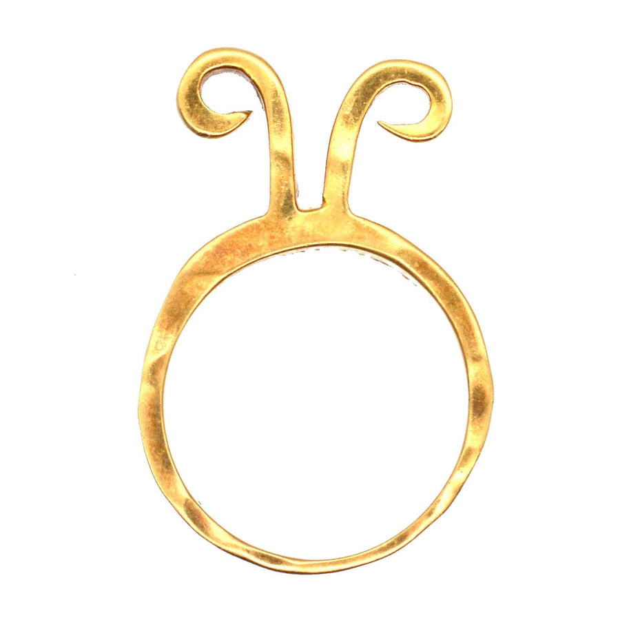 1960s 18ct gold Aries ring by Walter Schluep, featuring the Aries symbol, in original case.