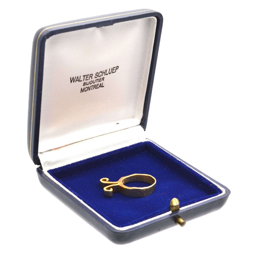 1960s 18ct gold Aries ring by Walter Schluep in original blue velvet case.