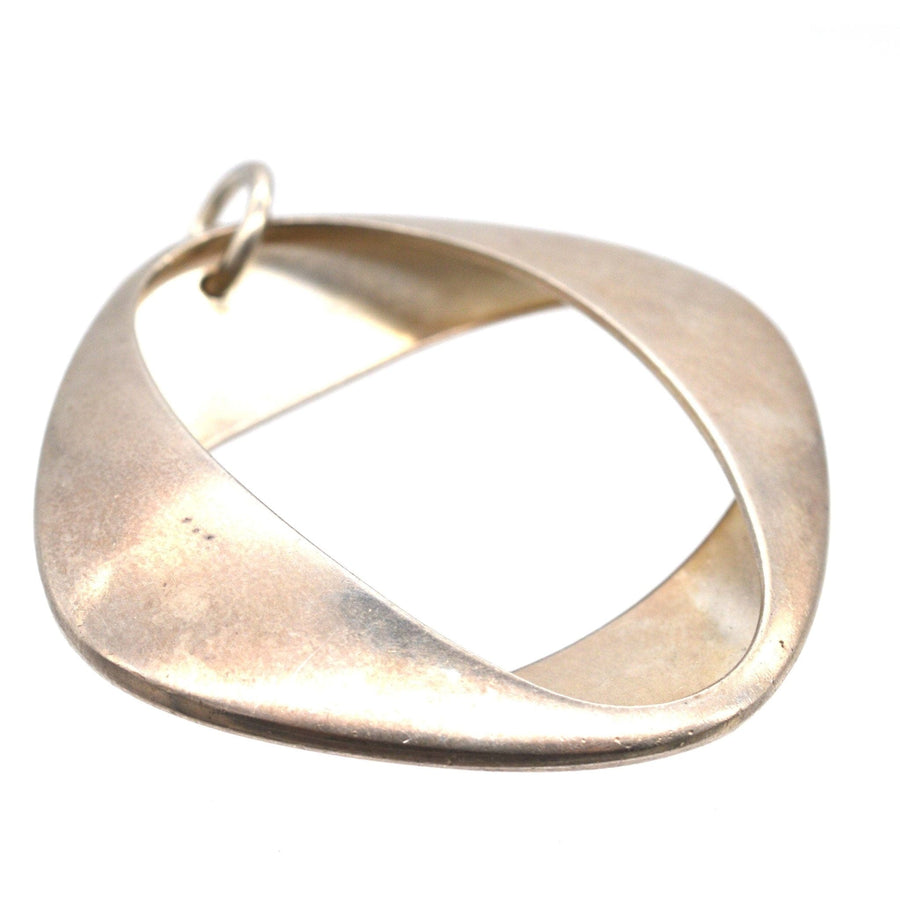 1960s silver modernist pendant by Henning Koppel for Georg Jensen, design number 368, missing original chain.