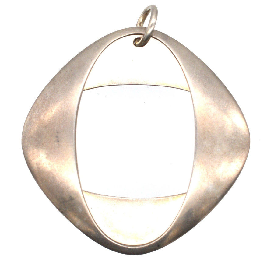 Unique 1960s silver modernist pendant by Henning Koppel for Georg Jensen, design number #368, without chain.