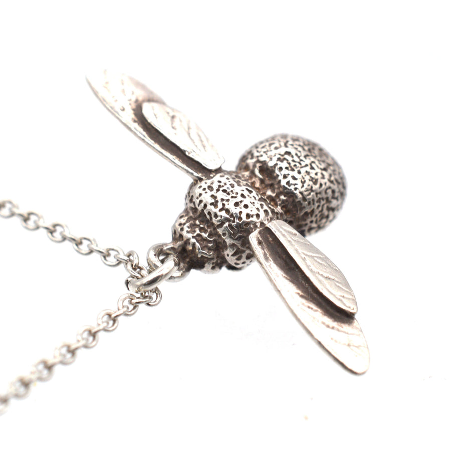 Modern Alex Monroe Silver Bumble Bee Pendant on a Chain | Parkin and Gerrish | Antique & Vintage Jewellery