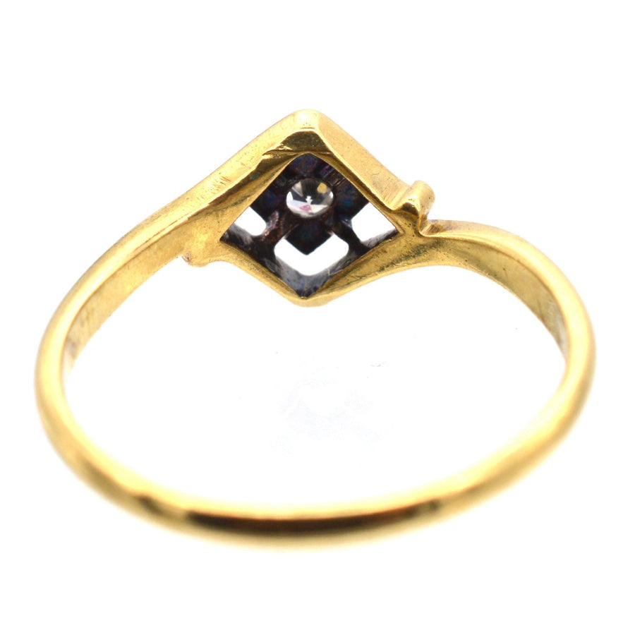 Art Deco 18ct Gold & Diamond Ring | Parkin and Gerrish | Antique & Vintage Jewellery