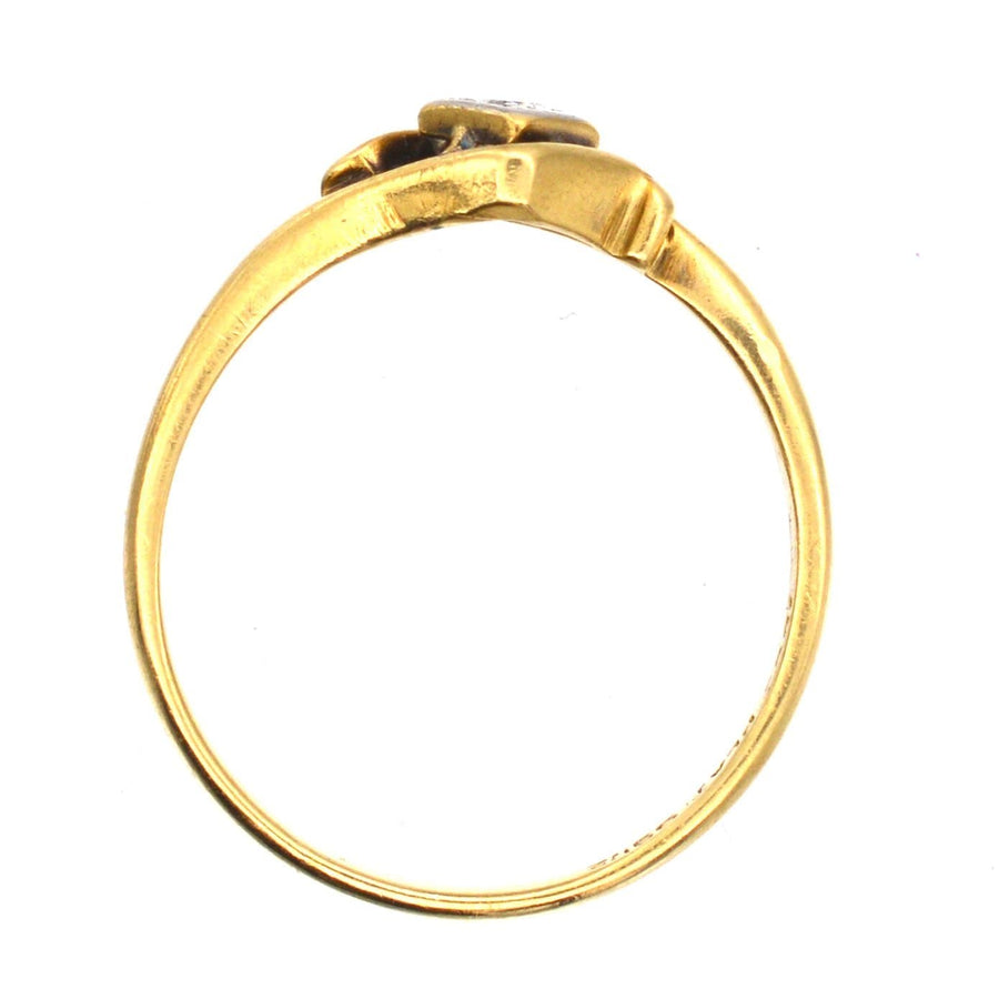 Art Deco 18ct Gold & Diamond Ring | Parkin and Gerrish | Antique & Vintage Jewellery