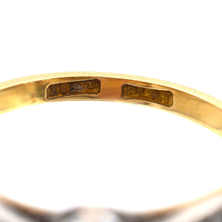 Art Deco 18ct Gold & Platinum hallmarks | Parkin and Gerrish | Antique & Vintage Jewelry