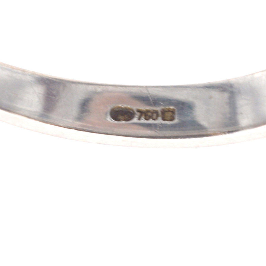 Vintage 18ct White Gold, Sapphire & Diamond Half Eternity Ring | Parkin and Gerrish | Antique & Vintage Jewellery