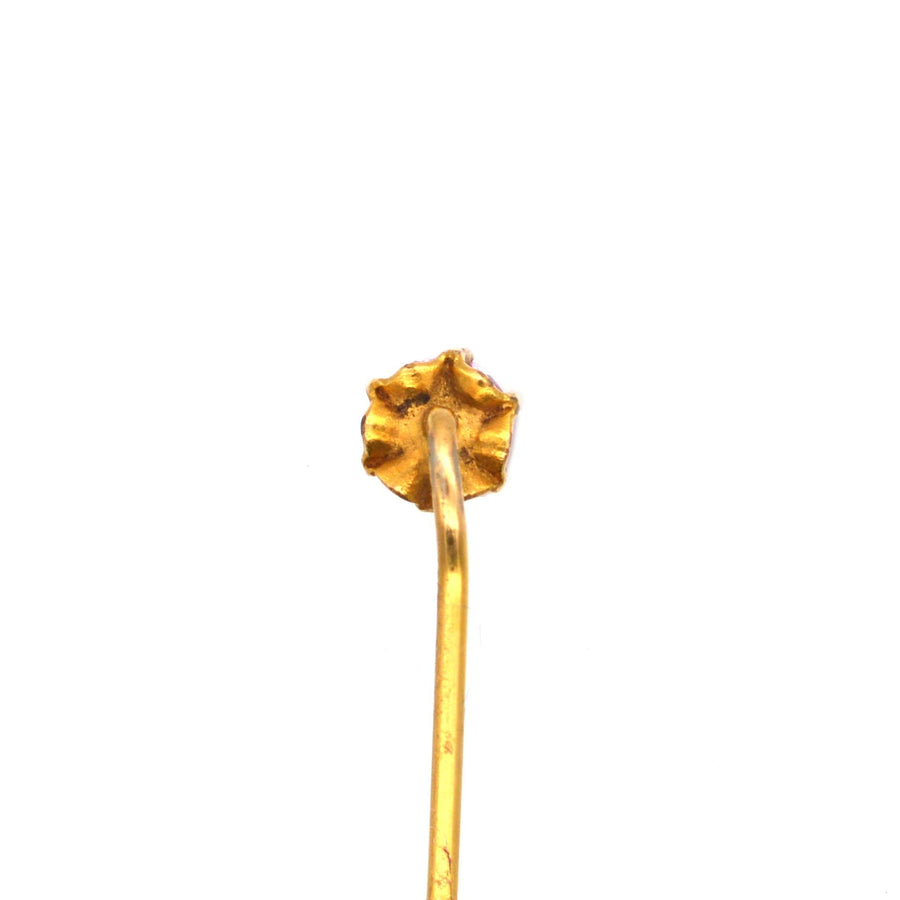 Art Deco 9ct Gold, 1 Carat Pink Sapphire Tie Pin | Parkin and Gerrish | Antique & Vintage Jewellery