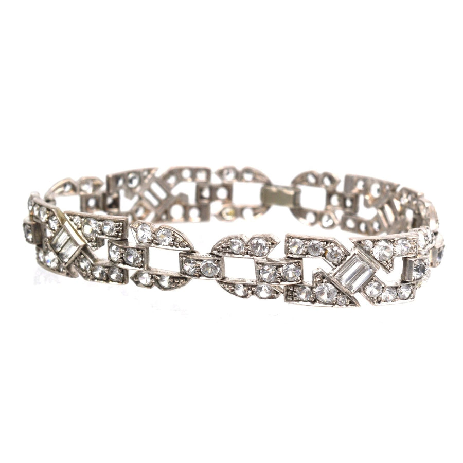 Art Deco Ciro silver paste bracelet with exquisite craftsmanship and sparkling stones, reflecting elegance and heritage.