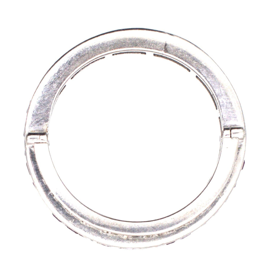 Art Deco platinum flip-over ring showcasing a unique design with smooth surfaces, perfect for adding versatility to your jewelry collection.